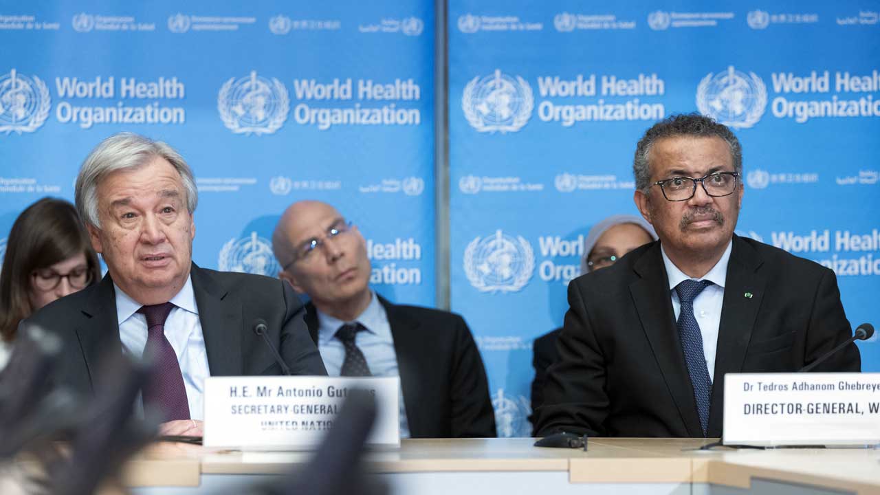 The Superiority of Natural Immunity to SARS-CoV-2 138 Secretary-General António Guterres with Tedros Adhanom Ghebreyesus Director-General of World Health Organization (WHO) during strategic briefing on COVID-19 at Strategic Health Operations Centre (SHOC) in the WHO headquarters in Geneva, February 24, 2020 (UN/CC BY-NC-ND 2.0)