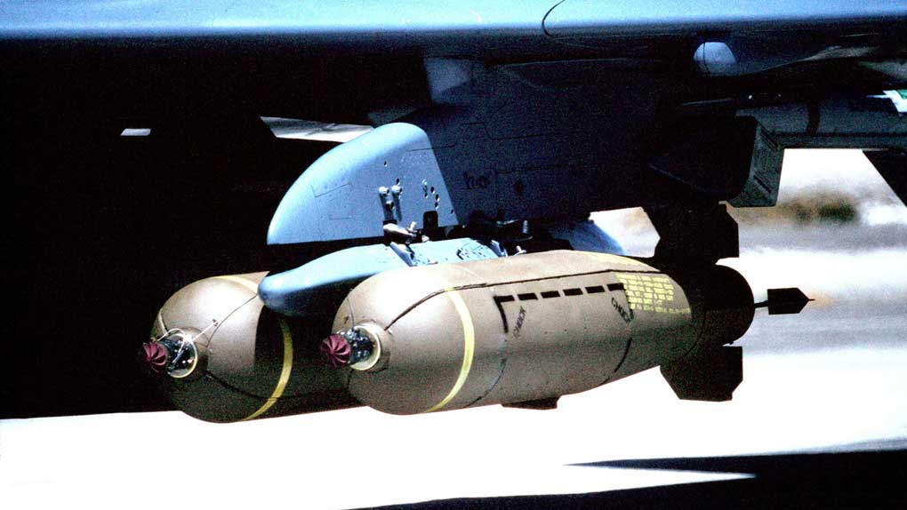 The US War in Afghanistan 49 A close-up view of two CBU-58 cluster bombs on an F-4G Wild Weasel Phantom II aircraft from the 37th Tactical Fighter Wing (Public Domain)