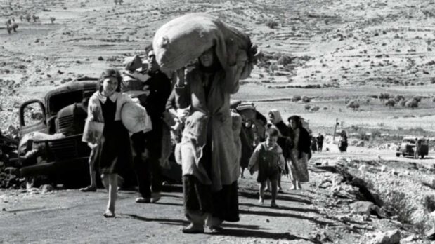 Interview: The US Government’s Criminal Policies Abroad and at Home 17 Palestinian refugees fleeing Palestine for Lebanon, October 1948 (Source: PalestineRemembered.com)