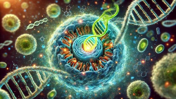 Study at FDA Lab Confirms DNA Contamination in COVID‑19 Vaccines 62 AI-generated visualization of foreign DNA integrating into chromosomal DNA inside a human cell (Generated by Jeremy R. Hammond using ChatGPT)