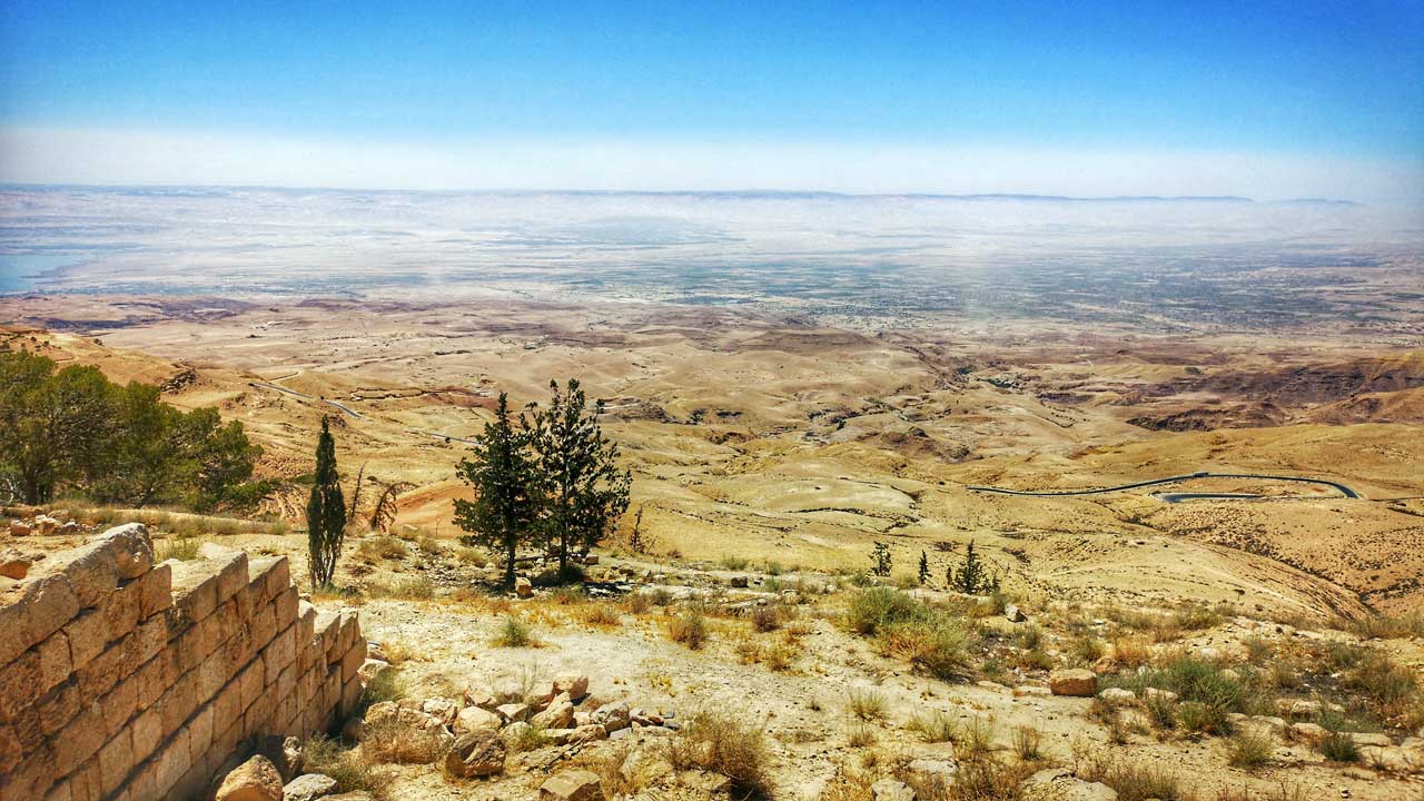 How to Respond to the Zionist Hoax of a Peopleless Palestine 4 According to biblical tradition, Moses viewed the Promised Land from Mount Nebo, which overlooks the Dead Sea and Jericho area. (Photo by John Romano D'Orazio/Licensed under CC BY-SA 4.0)